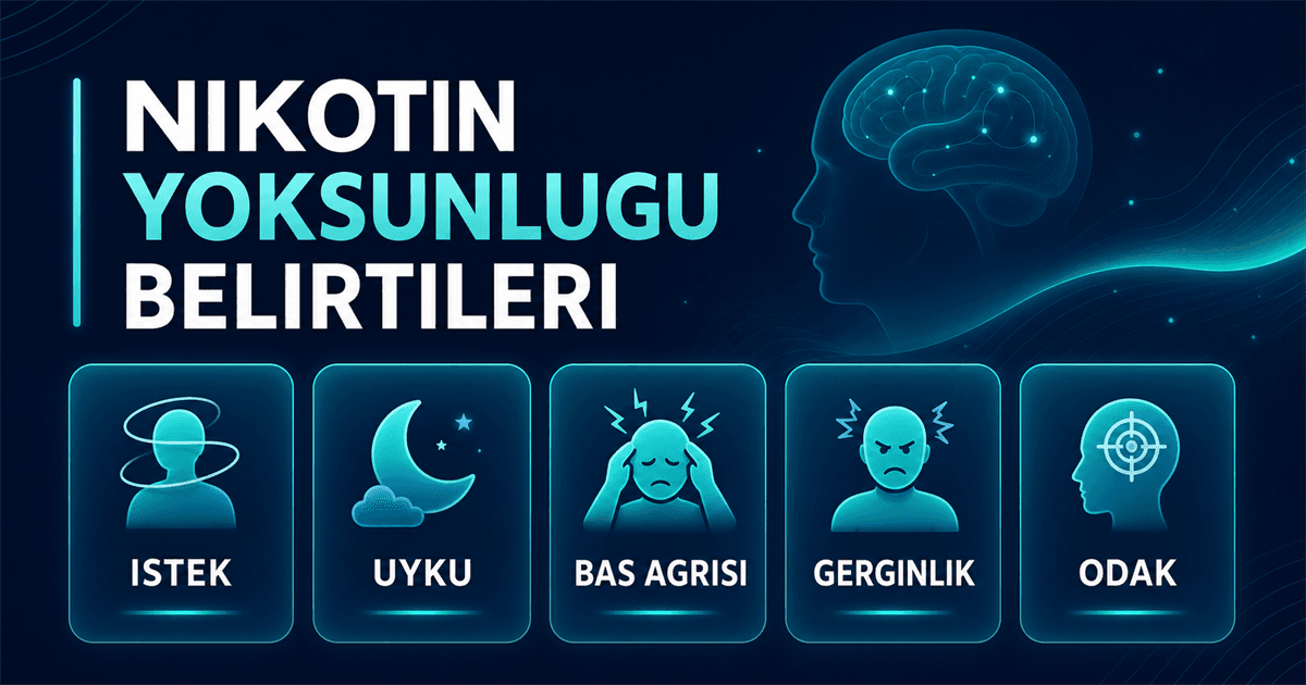 Nikotin yoksunluğu belirtilerini açıklayan Dumanless blog görseli