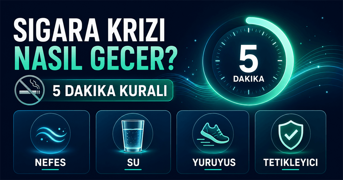 Sigara krizi geldiğinde uygulanabilecek yöntemleri gösteren Dumanless rehber görseli
